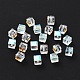 Transparent Square Faceted Glass Beads(GLAA-C013-02)-1