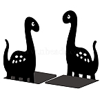 Non-Skid Iron Bookend Display Stands, Adjustable Desktop Heavy Duty Metal Book Stopper for Shelves, Dinosaur, 110x135x178mm, 2pcs/set(AJEW-WH0548-023)