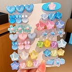 14Pcs Acrylic Alligator Hair Clips, Hair Accessories for Woman Girls, Mixed Color, 35mm(PW-WG39D48-07)