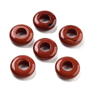 Natural Red Jasper European Beads, Large Hole Rondelle Beads, 14x4~4.2mm, Hole: 6~6.2mm(G-C134-01A)