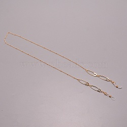 Zinc Alloy Eyeglasses Chains, Neck Strap for Eyeglasses, Safety Pin Link Chain with Plastic Loop Ends, Light Gold, 26.97 inch(68.5cm)(AJEW-TAC0028-12KCG)