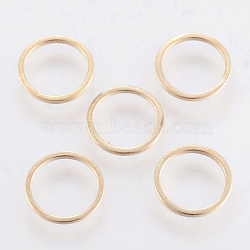 Brass Linking Rings, Light Gold, 10x1mm, Inner Diameter: 8mm(KK-F744-09KCG-10mm)