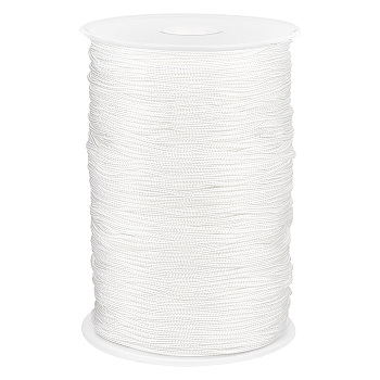 Elite 200 Yards Nylon Braided Threads, Chinese Knot Cord, Round, White, 1.5mm, about 200.00 Yards(182.88m)/Roll