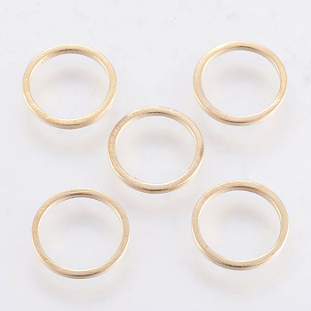 Brass Linking Rings, Light Gold, 10x1mm, Inner Diameter: 8mm