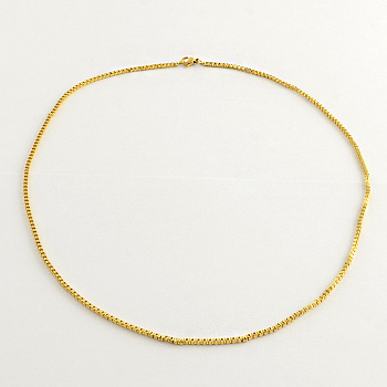 304 Stainless Steel Box Chain Necklaces, Golden, 20 inch