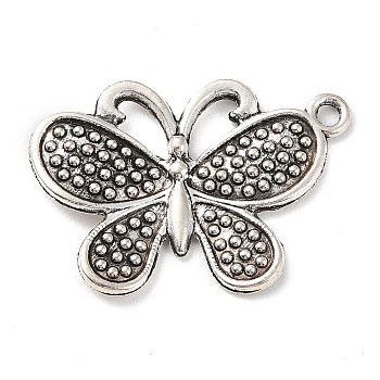 Tibetan Style Alloy Pendants, Butterfly, Antique Silver, 20.5x29x2.5mm, Hole: 1.8mm, about 289pcs/500g
