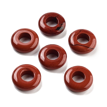 Natural Red Jasper European Beads, Large Hole Rondelle Beads, 14x4~4.2mm, Hole: 6~6.2mm