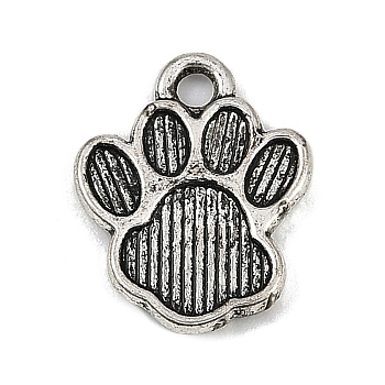 Alloy Resin Pendants, Animals theme, Mixed Shapes Charms, Paw Print, 16x12.5x2mm, Hole: 2mm