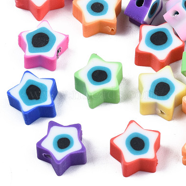 Mixed Color Star Polymer Clay Beads