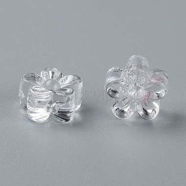 9mm Clear Flower Acrylic Beads