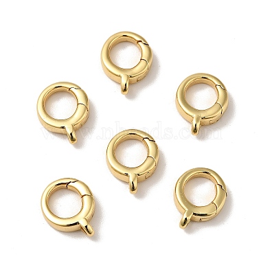 Brass Spring Gate Rings(KK-J301-08G)-2