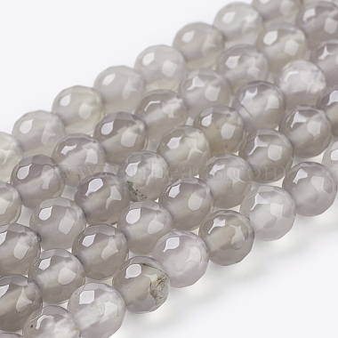 6mm Gray Round Grey Agate Beads