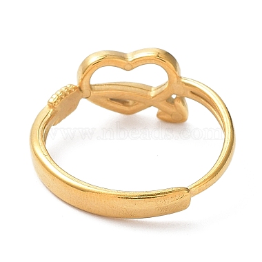 Ion Plating(IP) 304 Stainless Steel Hollow Heart Adjustable Rings(RJEW-D006-15G)-3
