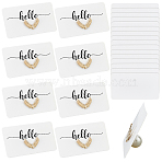 15Pcs ABS Imitation Pearl Ear Nuts, Round, with 15Pcs Alloy Wheat Shape Brooch Pin and 40Sheets Rectangle Paper Blank Boards, Golden, Mixed Color, 13.5x14mm, Hole: 0.8mm(FIND-PH0028-55)