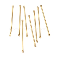 Ion Plating(IP) 304 Stainless Steel Connector Charms, Bar Links, Real 18K Gold Plated, 35x2x1mm, Hole: 1mm(STAS-Q323-04G-G)