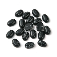 Synthetic Turquoise Cabochons, Dyed, Oval, Black, 6x4x2~2.5mm(G-A094-01A-42)