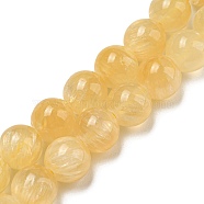 Natural Honey Calcite Beads Strands, Round, 8mm, Hole: 1mm, about 49pcs/strand, 15.75''(40cm)(G-R494-A05-03)