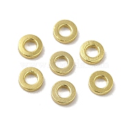 Rack Plating Brass Spacer Beads, Long-Lasting Plated, Cadmium Free & Lead Free, Flat Round, Real 18K Gold Plated, 4x1mm, Hole: 2mm(KK-P246-03G)