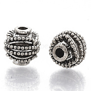 Tibetan Style Alloy Beads, Cadmium Free & Lead Free, Pine Cone, Antique Silver, 10x10mm, Hole: 2.5mm, about 350pcs/1000g(TIBE-S320-101AS-LF)
