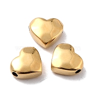 Ion Plating(IP) 316 Surgical Stainless Steel Beads, Heart, Golden, 7x8x3.5mm, Hole: 1.2mm(STAS-D450-36G)