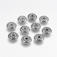 CCB Plastic Beads, Disc, Antique Silver, 18x6.5mm, Hole: 4mm(CCB-P005-031)
