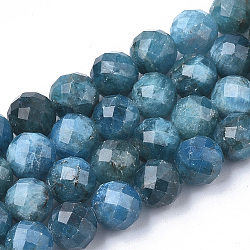 Natural Apatite Beads Strands, Faceted, Round, 5.5~6x6mm, Hole: 1mm, about 29~32pcs/strand, 7.48 inch(X-G-S345-6mm-008)
