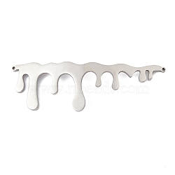 Non-Tarnish 304 Stainless Steel Connector Charms, Teardrop Links, Stainless Steel Color, 81x27x2mm, Hole: 1.4mm(STAS-A072-01P)