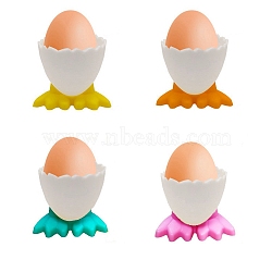 Easter Plastic Egg Cup, Egg Holders, for Table Supplies Breakfast Kitchen Decoration, Random Color, 48x46x46mm(PW-WG42605-01)