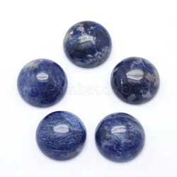 Natural Sodalite Cabochons, Half Round, 10x4~5mm(X-G-P393-R45-10MM)