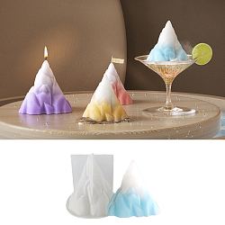 DIY Mountains Silicone Candle Molds, for Candle Making, White, 70x81x68mm(DIY-B076-03B)