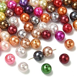 ABS Plastic Imitation Pearl Round Beads, Mixed Color, 14mm, Hole: 2.5mm, about 350pcs/500g(SACR-S074-14mm-M)