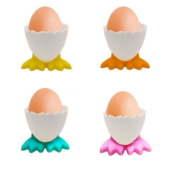 Easter Plastic Egg Cup, Egg Holders, for Table Supplies Breakfast Kitchen Decoration, Random Color, 48x46x46mm