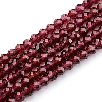 Natural Garnet Beads Strands, Round, 2.5~3mm, Hole: 0.8mm, about 161pcs/strand, 15.9 inch