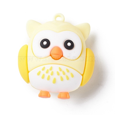 Champagne Yellow Owl PVC Pendants