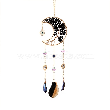 Black Natural Agate Pendant Decorations