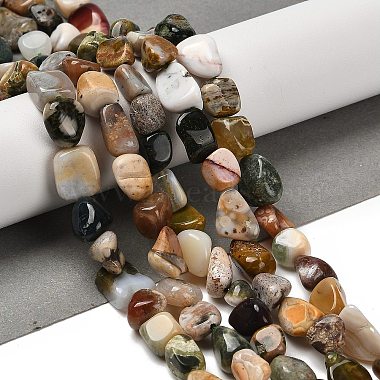 Natural Ocean Jasper Beads Strands(G-P497-01E-90B)-2