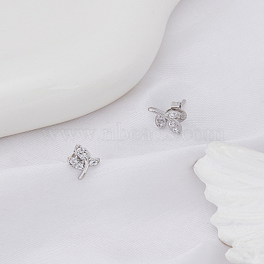 1 Pair Brass Rhinestone Stud Earrings(EJEW-LP0004-73P)-3
