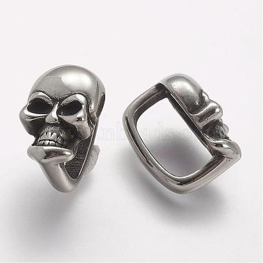 Antique Silver Skull Stainless Steel Charms