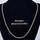 925 Sterling Silver Thin Dainty Link Chain Necklace for Women Men(JN1096A-05)-2
