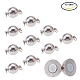 PandaHall Elite Brass Magnetic Clasps with Loops(KK-PH0026-16P-NF)-1