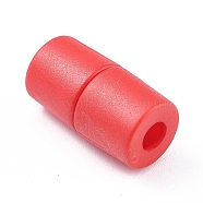 Plastic Lanyard Safety Breakaway Pop Barrel Connectors for Necklace, Ribbon Lanyards, Red, 20x11mm, Hole: 4.5mm(KY-TAC0005-05H)