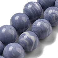 Synthetic Blue Lace Agate Beads Strands, Round, 12mm, Hole: 1mm, about 33pcs/strand, 15.94''(40.5cm)(G-B071-F02-04)
