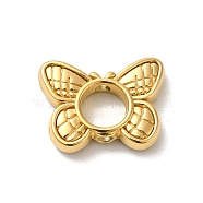 304 Stainless Steel Bead Frames, Butterfly, Real 18K Gold Plated, 11.5x15.5x3.5mm, Hole: 5.5mm, Inner Diameter: 5mm(STAS-I203-62G)