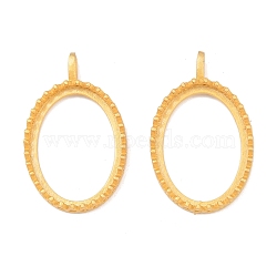 925 Sterling Silver Pendant Cabochon Settings, Oval, Open Back Settings, Golden, Tray: 18x13.5mm, 24x15x2.5mm, Hole: 3.5x2mm(STER-NH0001-85A-G)