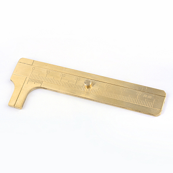 Brass Vernier Caliper, Raw(Unplated), Nickel Free, 98x35mm