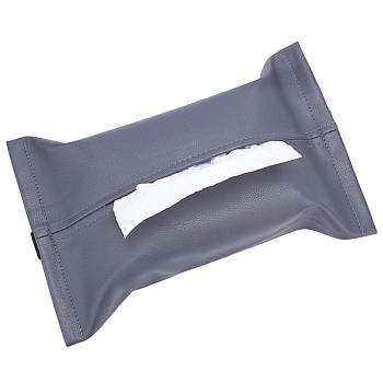 Gorgecraft Imitation Leather Tissue Boxes, Multifunctional Tissue Box Cover, Gray, 26.5x16x0.15cm