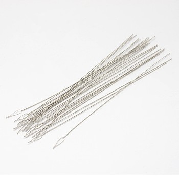 Stainless Steel Knitting Needles, Stainless Steel Color, 150x0.7mm, Pin: 0.7mm, about 5pcs/bag