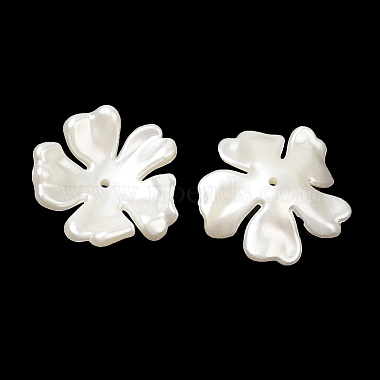 ABS Plastic Imitation Pearl Bead Caps(OACR-A020-02)-3