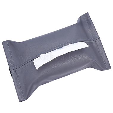 Gray Rectangle Imitation Leather Tissue Box