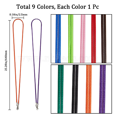 9Pcs 9 Colors Cotton Wax Cord Mask Strap Extender(AJEW-GF0007-11)-2